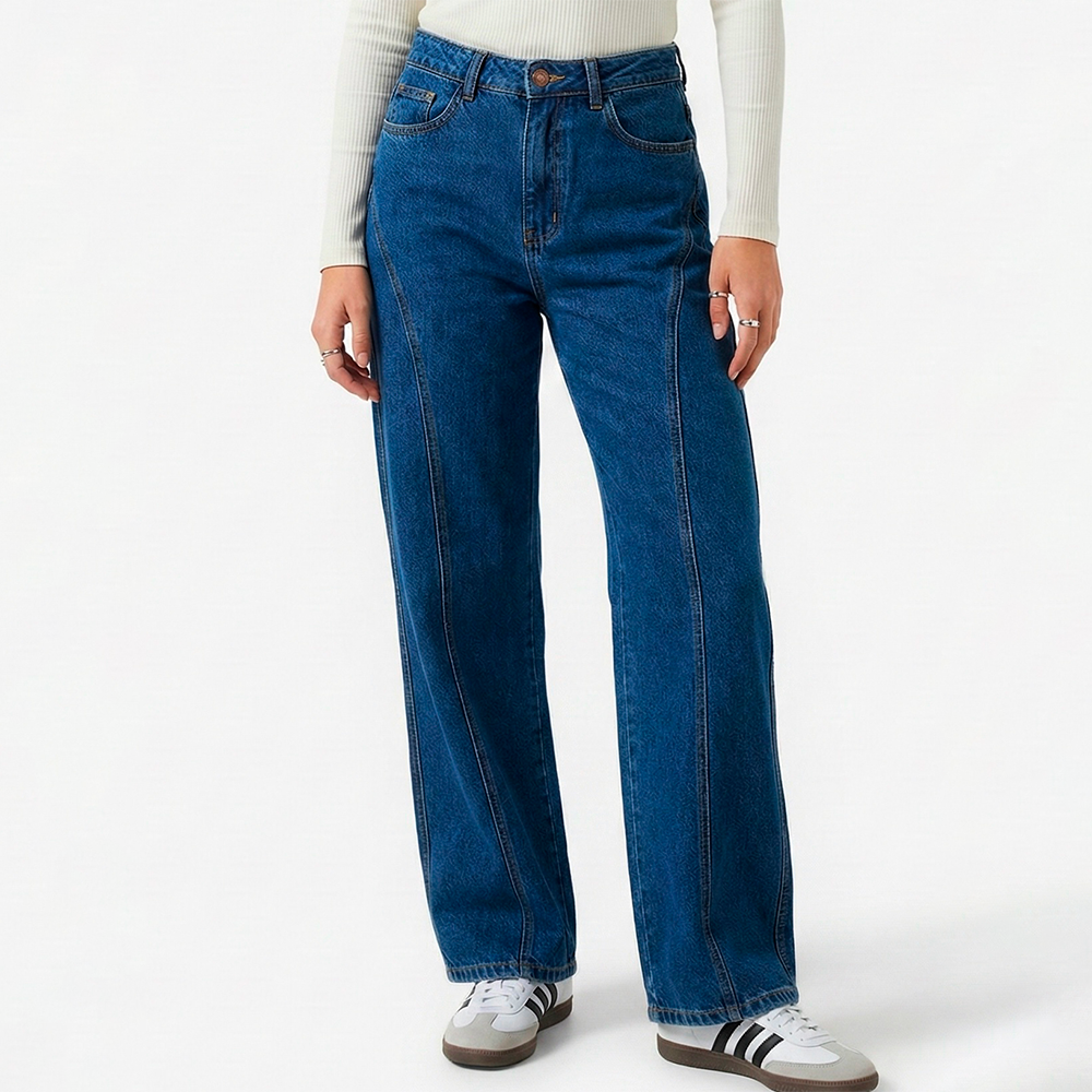 Wide leg recortes laterais