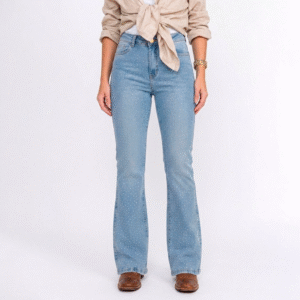 CALÇA FLARE JEANS 875 COM STRASS