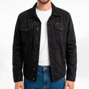 Jaqueta preta jeans
