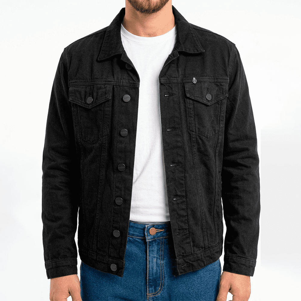 Jaqueta preta jeans