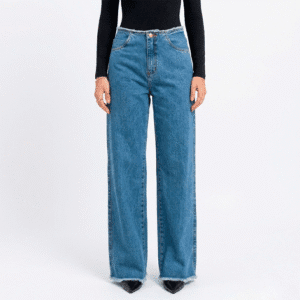 Calça wide leg sem cós